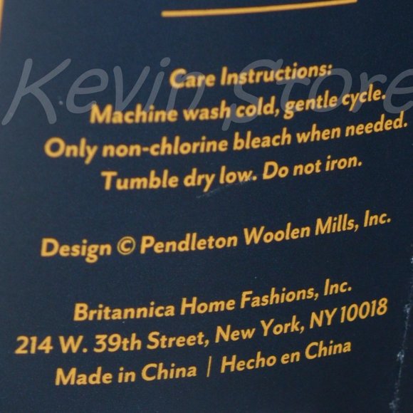 KING Pendleton Sherpa Fleece Blanket BLUE - Picture 4 of 4